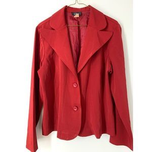 70s VTG women’s blazer jacket red moving on! Size 14 5827